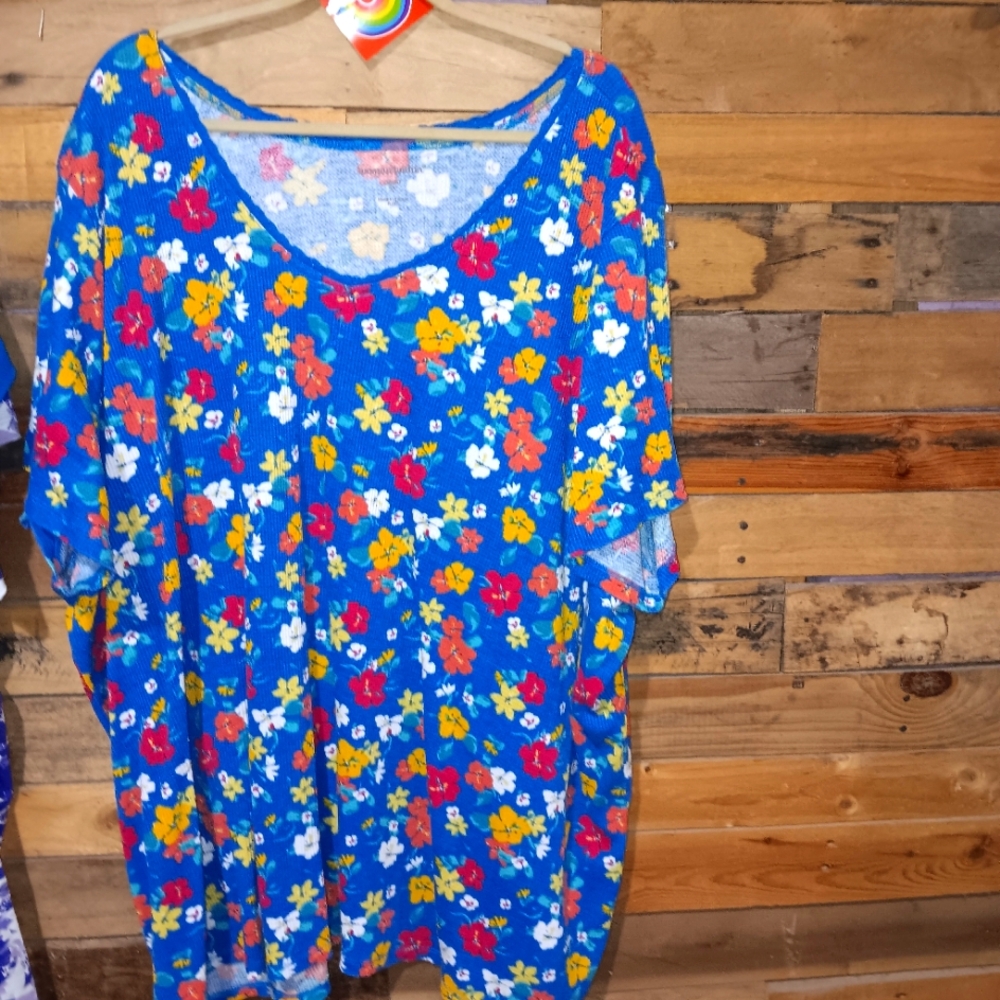 Woman Within 5x Great Summer waffle knit tshirt Nwot